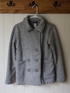 Patagonia Better Sweater Peacoat Gray Double-Breasted Fleece Women’s Sz S